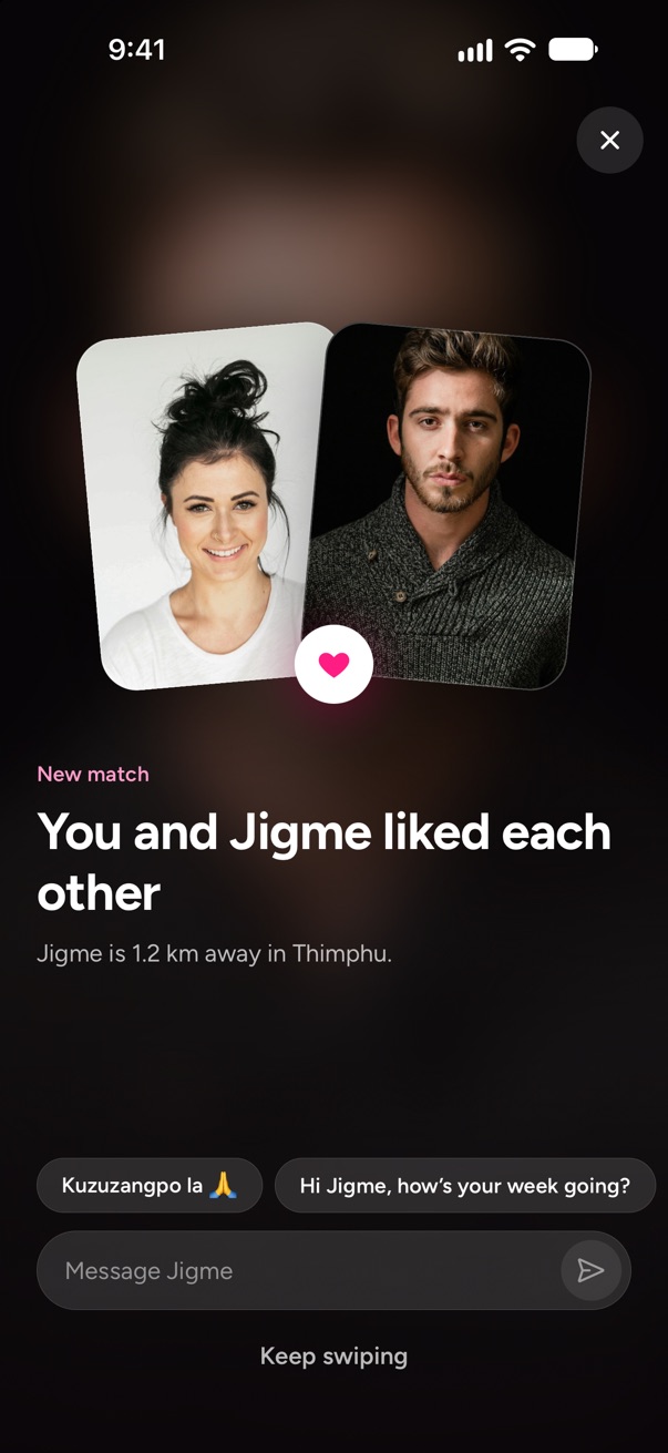 New match in arogaro: “You and Jigme liked each other”